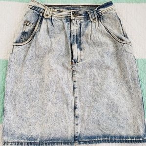 Jean skirt knee length